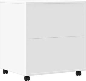 vidaXL Βάση Εκτυπωτή με Ρόδες Λευκή 60x50x67 εκ.