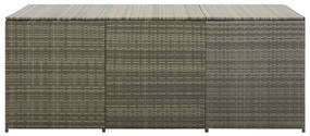 vidaXL Κουτί Αποθήκευσης Κήπου Γκρι 180x90x70 εκ. από Συνθετικό Ρατάν