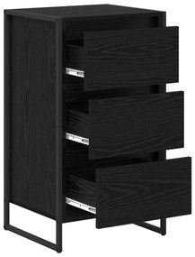 vidaXL Πλαϊνό γραφείο Μαύρη Οξυά 42 x 36 x 75.5 εκ. Επεξεργασμένο ξύλο