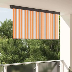 vidaXL Εξωτερικό ρολό Striped Κίτρινο και μπλε 220 x 250 cm ύφασμα