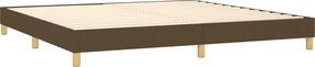 vidaXL Κρεβάτι Boxspring με Στρώμα Σκούρο Καφέ 200x200 εκ. Υφασμάτινο