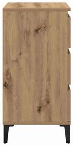 vidaXL Κομοδίνο artisan δρυς 40 x 35 x 70 εκ. Επεξεργασμένο ξύλο