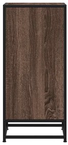 vidaXL Ραφιέρα Καφέ Δρυς 35,5x35x76 εκ. Επεξ. Ξύλο + Μέταλλο