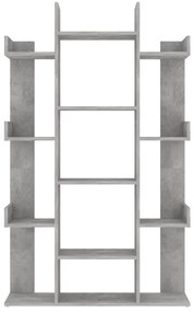 vidaXL Βιβλιοθήκη Γκρι Σκυροδέματος 86x25,5x140 εκ. από Επεξ. Ξύλο