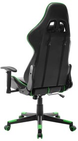 Καρέκλα Gaming Μαύρο / Πράσινο από Συνθετικό Δέρμα - Πολύχρωμο