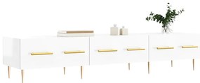 vidaXL Έπιπλο Τηλεόρασης Γυαλ. Λευκό 150x36x30 εκ. Επεξεργασμένο Ξύλο