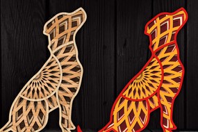 Σετ των 2 Intra απο ξύλο plywood 3mm-4mm πάχος 3D Multi-layer Dog Mandala Cut Δίασταση 30x30 cm INTRAFABR-104188224