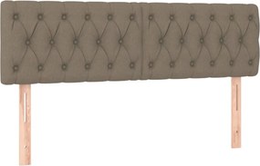 vidaXL Κρεβάτι Boxspring με Στρώμα Taupe 140x200 εκ. Υφασμάτινο