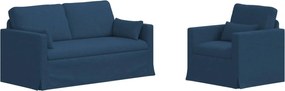 vidaXL Σετ Καναπέ 2 pcs Μπλε 158 x 78 x 80 εκ ύφασμα