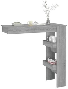 vidaXL Τραπέζι Μπαρ Τοίχου Γκρι Sonoma 102x45x103,5 εκ. Επεξεργ. Ξύλο