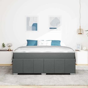 vidaXL Σκελετός Κρεβατιού Σκούρο γκρι 180 x 200 cm ύφασμα