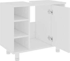 vidaXL Ντουλάπι Νιπτήρα Λευκό 60 x 32 x 53,5 εκ. Επεξ. Ξύλο