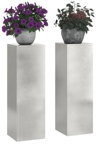 vidaXL Εξωτερικοί Στηρίγματα Φυτών Στήλη 2 τμχ 24x24x75 εκ Ανοξείδωτο ατσάλι