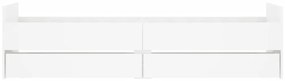 vidaXL Πλαίσιο Κρεβατιού με Συρτάρια Χωρίς Στρώμα Λευκό 90x200 εκ.