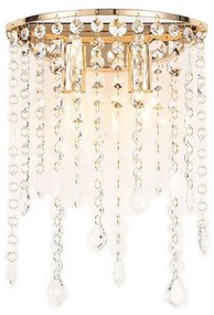 Φωτιστικό Τοίχου - Απλίκα I-Breeze/AP2 Oro Gold Luce Ambiente Design Crystal, Metal