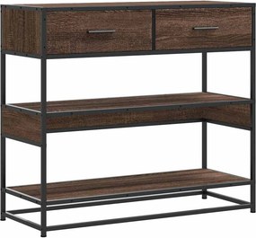 vidaXL Τραπέζι Κονσόλα Καφέ Δρυς 90x35x80 εκ. Επεξεργασμένο Ξύλο