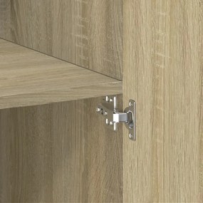 vidaXL Ντουλάπι Sonoma Δρυς 80x42,5x185 εκ. από Επεξεργασμένο Ξύλο