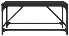 Τραπεζάκι Σαλονιού Μαύρο 75 x 50 x 35 εκ. από Επεξεργ. Ξύλο - Μαύρο