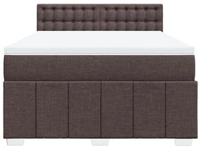 ΚΡΕΒΑΤΙ BOXSPRING ΜΕ ΣΤΡΩΜΑ ΣΚΟΥΡΟ ΚΑΦΕ 160X200 ΕΚ ΥΦΑΣΜΑΤΙΝΟ 3287136