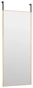 vidaXL Καθρέπτης Πόρτας Χρυσό 40 x 100 εκ. από Γυαλί και Αλουμίνιο