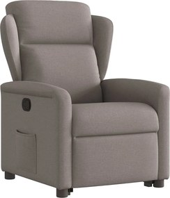 vidaXL Πολυθρόνα Ανακλινόμενη με Ανύψωση Χρώμα Taupe Υφασμάτινη