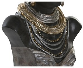 Διακοσμητική Φιγούρα DKD Home Decor 26 x 17 x 40 cm Μαύρο Μπεζ Αποικιακό Αφρικάνα (x2)