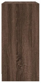 vidaXL Βοηθητικό Ντουλάπι Καφέ Δρυς 68x37x75,5 εκ. Γυάλινες Πόρτες