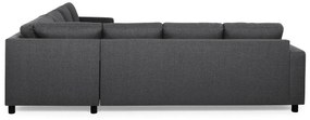 Γωνιακός Καναπές Scandinavian Choice C152, Μαύρο, Σκούρο γκρι, 284x284x80cm, Πόδια: Πλαστική ύλη | Epipla1.gr