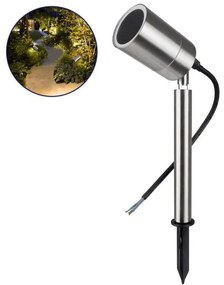 Σποτ Φωτιστικό Κήπου Ατσάλι 75580 Globostar-75580-Ασημί 75580