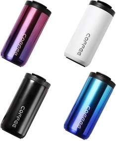 Ποτήρι Θερμός Ανοξείδωτο 400ml με Επιστόμιο - Μπλε