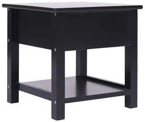 Τραπέζι Βοηθητικό Μαύρο 40 x 40 x 40 εκ. από Ξύλο Παυλώνιας - Μαύρο