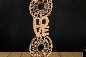 Σετ των 2 Intra απο ξύλο plywood 3mm-4mm πάχος 3D Μάνταλα Δίασταση 30x30 cm INTRAFABR-22031191