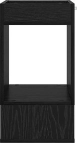 vidaXL End Table 2 pcs Μαύρη Οξυά 30 x 30 x 56 εκ. Επεξεργασμένο ξύλο