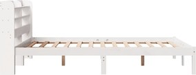 vidaXL Σκελετός Κρεβ. Χωρίς Στρώμα Λευκό 120x200 εκ Μασίφ Πεύκο