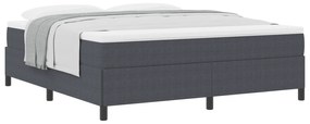 vidaXL Κρεβάτι Σκούρο Γκρι 180x200 εκ. Από Ψάθα
