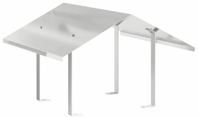 vidaXL Καπνοδόχος Ασημί 60 x 60 x 38 cm Ανοξείδωτο ατσάλι