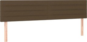 vidaXL Κρεβάτι Boxspring με Στρώμα Σκούρο Καφέ 180x200 εκ Υφασμάτινο