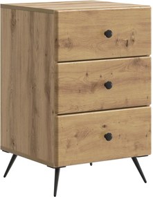 vidaXL Κομοδίνο Artisan Δρυς 43 x 41 x 66,5 εκ. Επεξεργασμένο Ξύλο