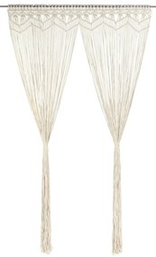 vidaXL Κουρτίνα Μακραμέ 140 x 240 εκ. Βαμβακερή