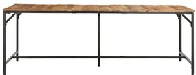 vidaXL Τραπεζαρία 220x90x75 εκ. από Μασίφ Ακατέργαστο Ξύλο Μάνγκο