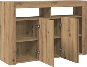 vidaXL Πλαϊνό γραφείο Artisan Oak 116 x 30 x 75 εκ. Επεξεργασμένο Ξύλο