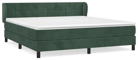 ΚΡΕΒΑΤΙ BOXSPRING ΜΕ ΣΤΡΩΜΑ ΣΚΟΥΡΟ ΠΡΑΣΙΝΟ 180X200ΕΚ. ΒΕΛΟΥΔΙΝΟ 3127508