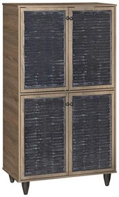 Παπουτσοθήκη-ντουλάπι Ronan pakoworld χρώμα καρυδί 70.5x35x122εκ