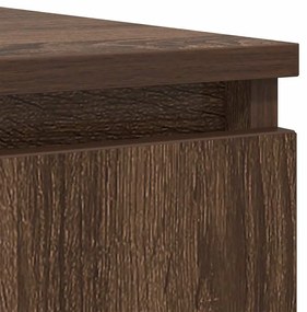 Συρταριέρα με Συρτάρια καφέ δρυς 100,5x35x98,5 εκ. Επεξ. Ξύλο - Καφέ
