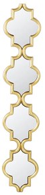 Artekko Artekko Mirror MDF Χρυσός Καθρέπτης Τοίχου (24x2.5x119.5)cm 47637