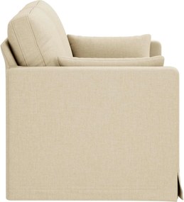 vidaXL Καναπές 120cm Κρεμ Μέταλλο