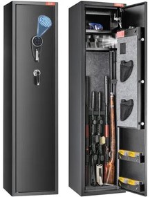 VEVOR 7-8 Rifles Gun Safe, Rifle Safe with Digital Keypad &amp; Lock, Gun Storage Cabinet for Shotguns with Built-in Storage Locker, Removable Storage Shelf for Home Long Gun and Pistols
