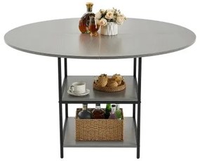 VEVOR 47 in Round Dining Table Wood Kitchen Table for 2-4 Person (Only Table)