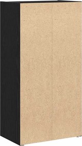 vidaXL Βιβλιοθήκη Μαύρη Δρυς 40x24x77 εκ. Κατασκευασμένο ξύλο