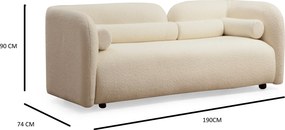 2-Seat Sofa Victoria Bouclette - Cream Cream